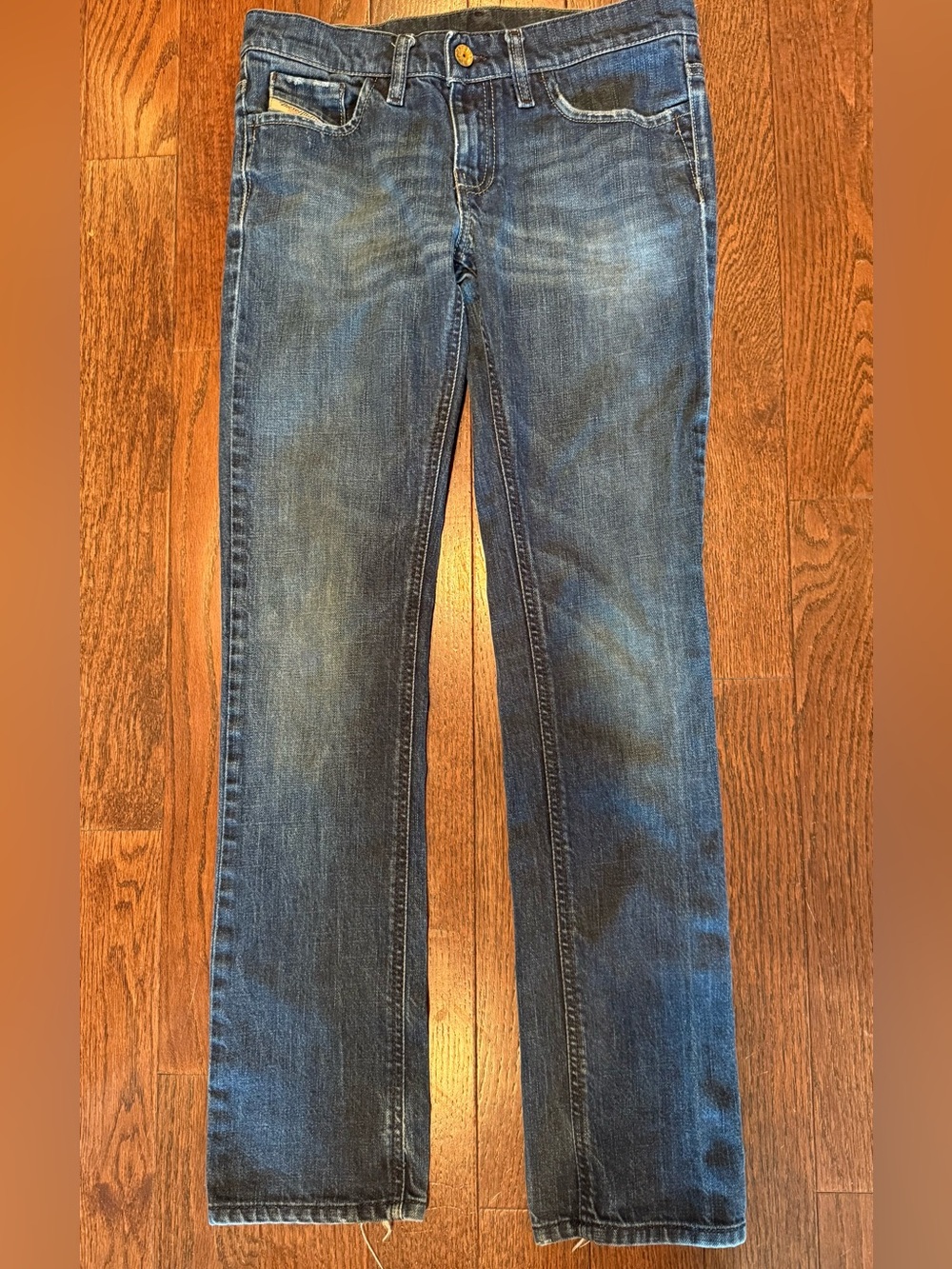 Vintage Diesel Liv Y2K 28 Straight Leg Blue Jeans